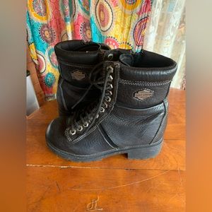 Harley Davidson black leather boots. Ladies size 6